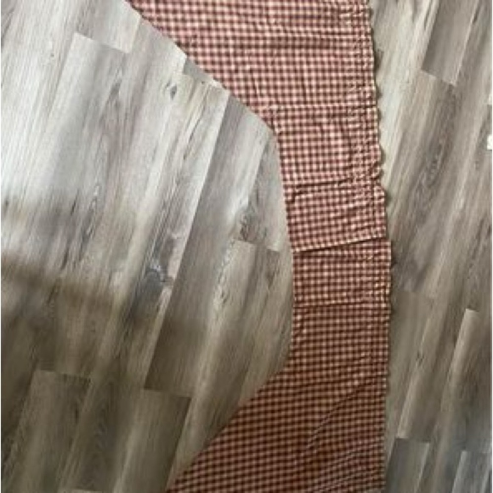 3 sets of swag window curtains and one valance curtain